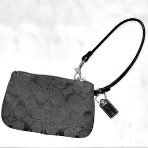 Small black Coach Clutch Wristlet